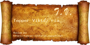 Tepper Viktória névjegykártya